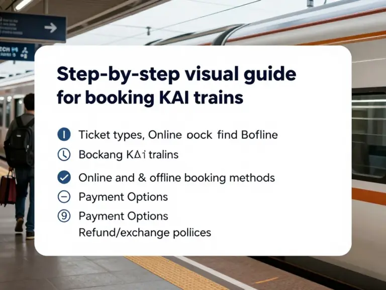 Step-by-Step Booking Guide for KAI Trains: ticket types, online and offline booking methods, payment options, and refund/exchange policies