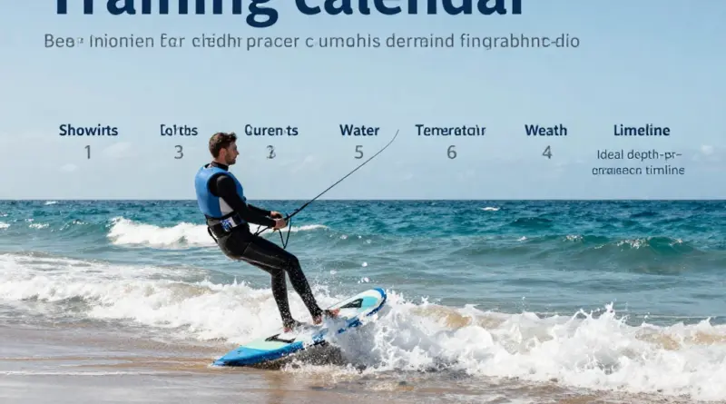 Training calendar and best months: wind, currents, water temperature, and ideal times for depth progression