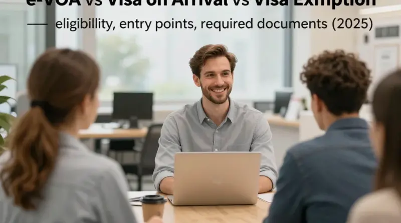 What is the e-VOA vs Visa on Arrival vs Visa Exemption: eligibility, entry points, and documents required for 2025