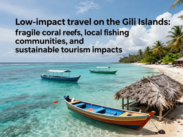 Why Low-Impact Travel Matters for the Gili Islands — Understanding Reef Fragility, Local Communities, and Long-Term Tourism Impacts