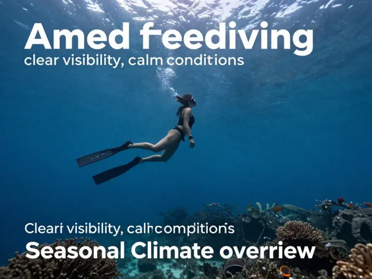 Why choose Amed for freediving? Overview of conditions, visibility, marine life, and seasonal climate