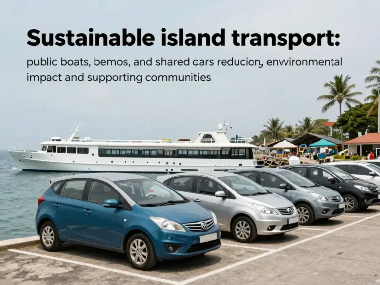 Why sustainable island transport matters: environmental, social, and economic benefits of public boats, bemos, and shared cars