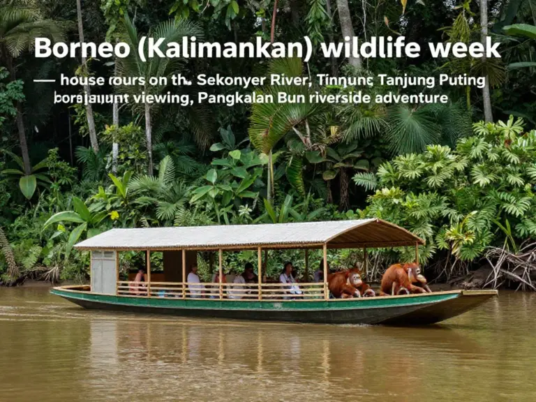 Borneo Kalimantan Wildlife Week: Ultimate Guide to Tanjung Puting Houseboat Tours and Pangkalan Bun Adventures