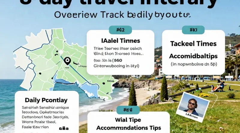 Day-by-Day Itinerary Overview: Detailed 8-Day Route with Top Activities, Travel Times, and Accommodation Tips