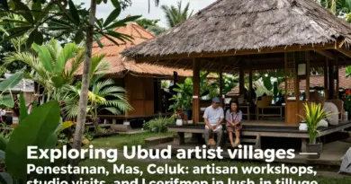 Exploring Ubud’s Artist Villages: Penestanan, Mas, Celuk and Beyond — Workshops, Studio Visits, and Local Artisans