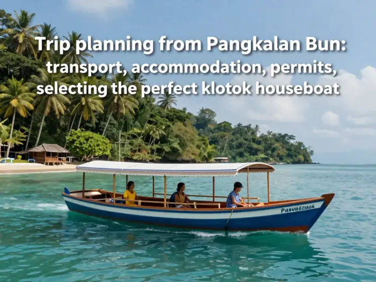 Planning Your Trip from Pangkalan Bun—Transport, Accommodation, Permits, and Choosing the Right Houseboat (Klotok)