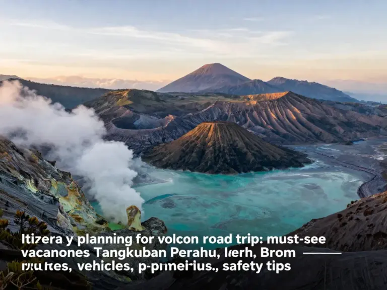Planning your route and logistics: recommended itinerary, must‑see volcanoes (Tangkuban Perahu, Ijen, Bromo), road conditions, vehicle options, permits, and safety tips