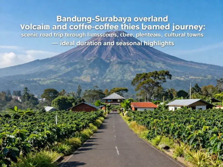 Why travelers choose the Bandung–Surabaya overland route: trip overview, ideal duration, best seasons, and what to expect on a volcanic and coffee‑themed journey