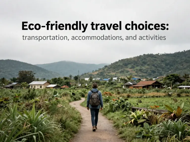 How to Choose Eco-Friendly Transportation, Stays, and Activities